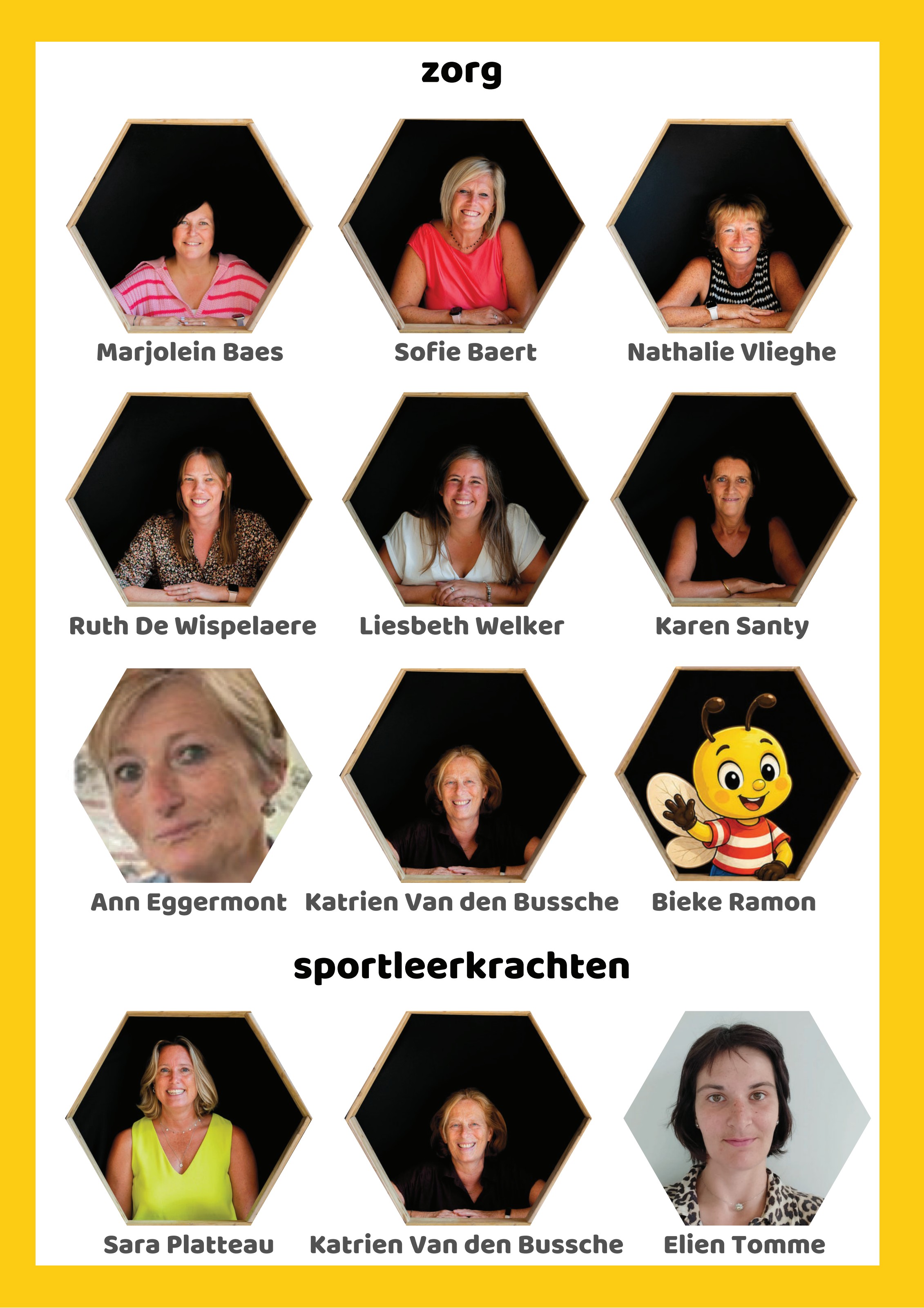 Zorgteam en sportleerkrachten van Biekorfje